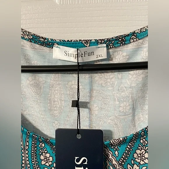 Summer Dress Women 2XL Beach Paisley print
Casual Pockets Boho Dress NWT - Picture 3 of 5